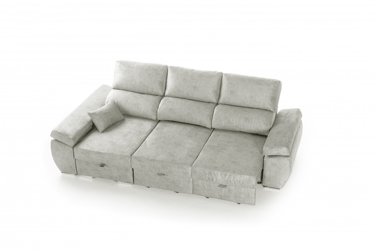 Sofá chaiselongue reversible índico plata derecha