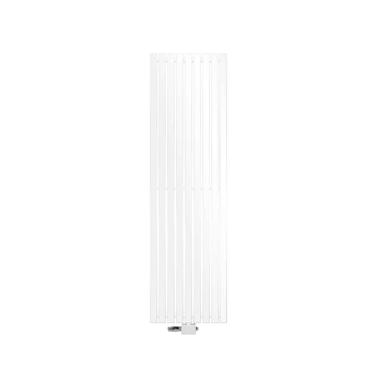 Radiador de baño 480x1600 mm blanco con juego de conexión universal