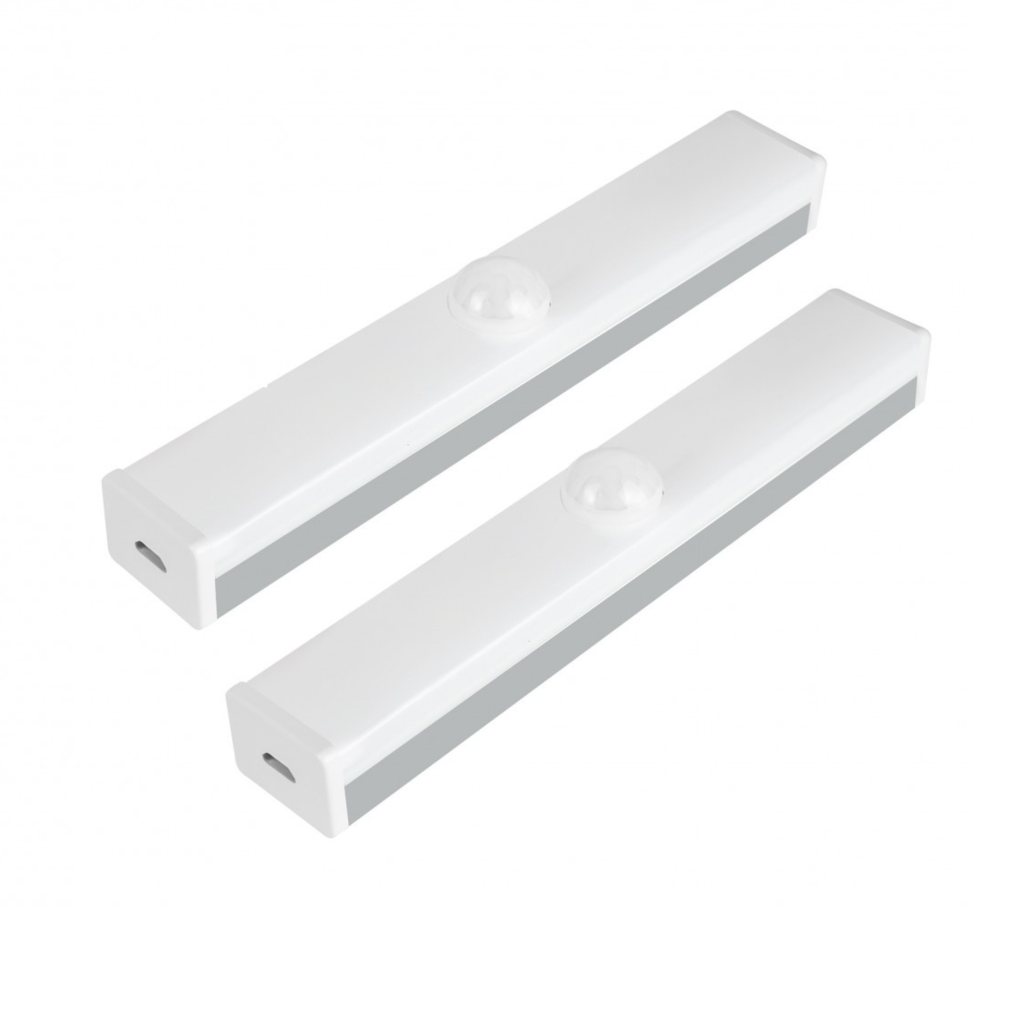 Pack x2 luz armario 30cm frío 6000k con sensor movimiento recargable usb