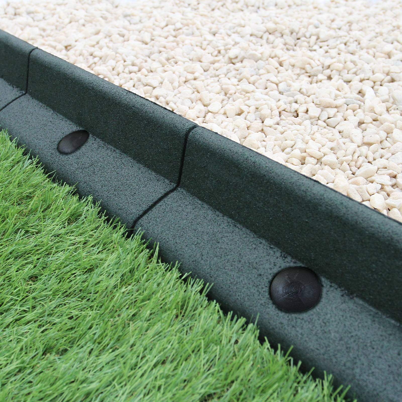 Bordes de césped verde flexibles césped paquete de 50 x 1.2m