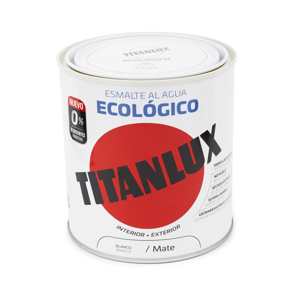 Titanlux ecológico esmalte agua mate blanco 250 ml
