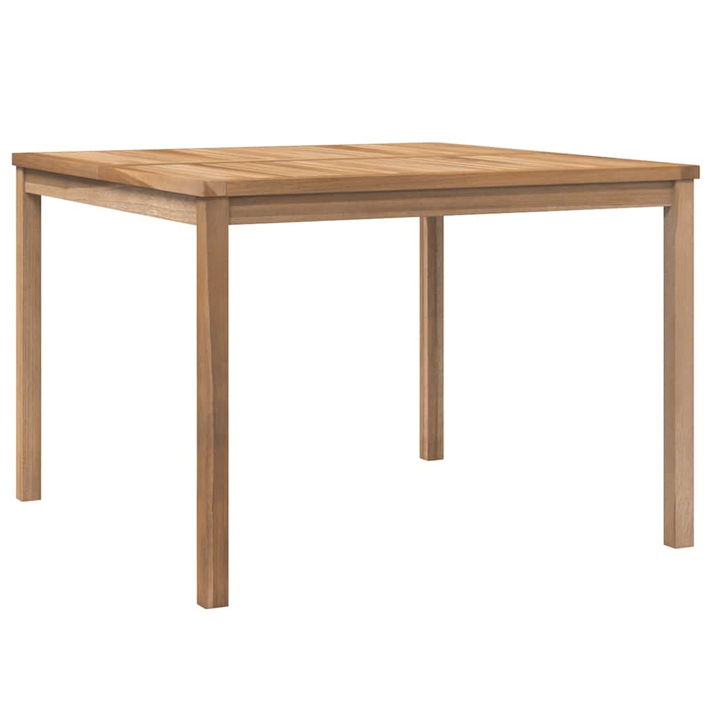 vidaXL mesa de comedor de jardín madera maciza de teca 110x110x77 cm