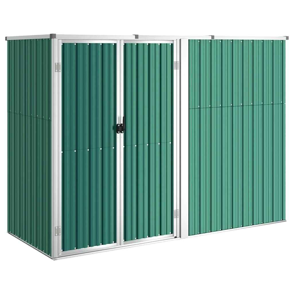 vidaXL cobertizo herramientas jardín acero galvanizado 225x89x161
