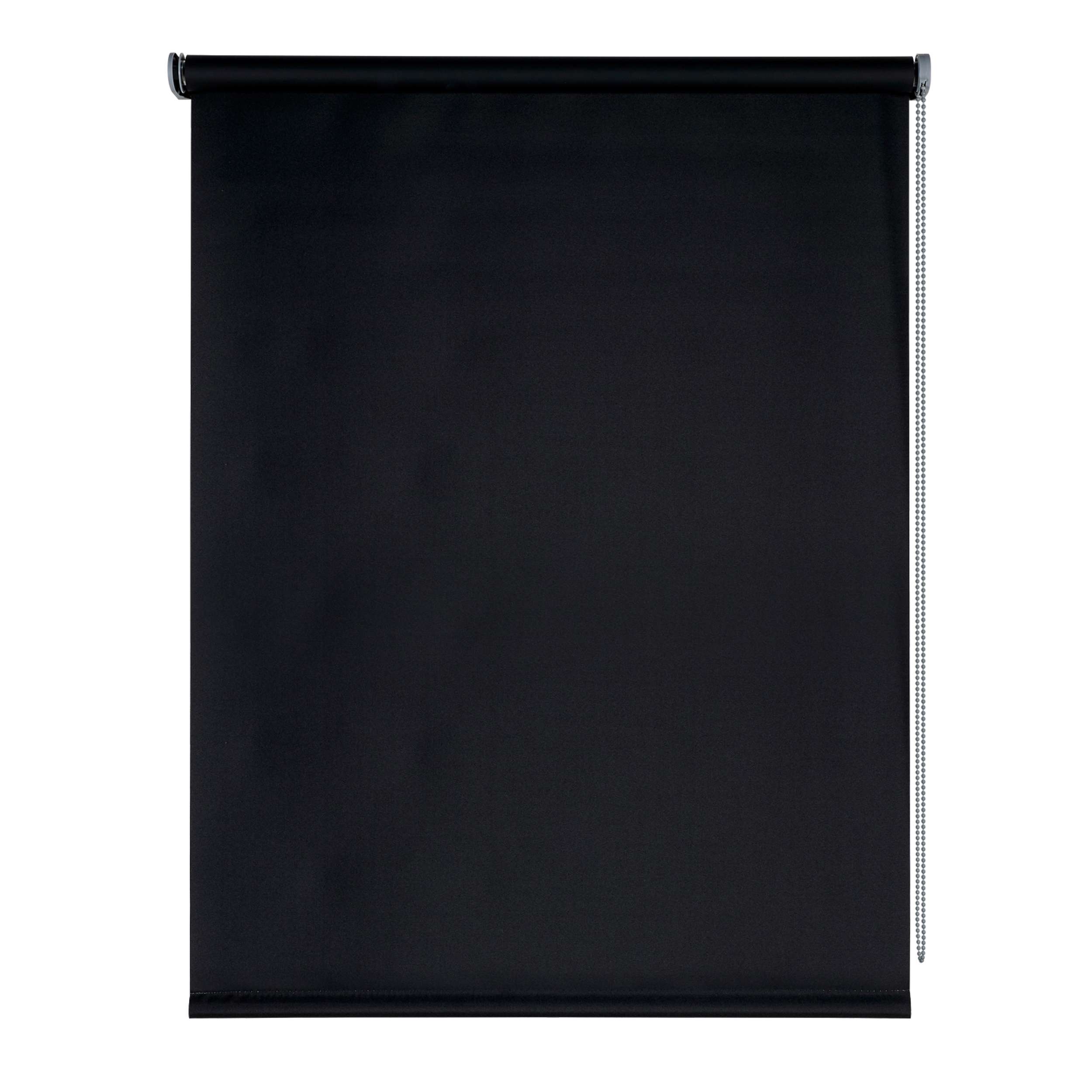 Storesdeco|estor opaco moon, estor enrollable blackout negro, 120 x 250 cm