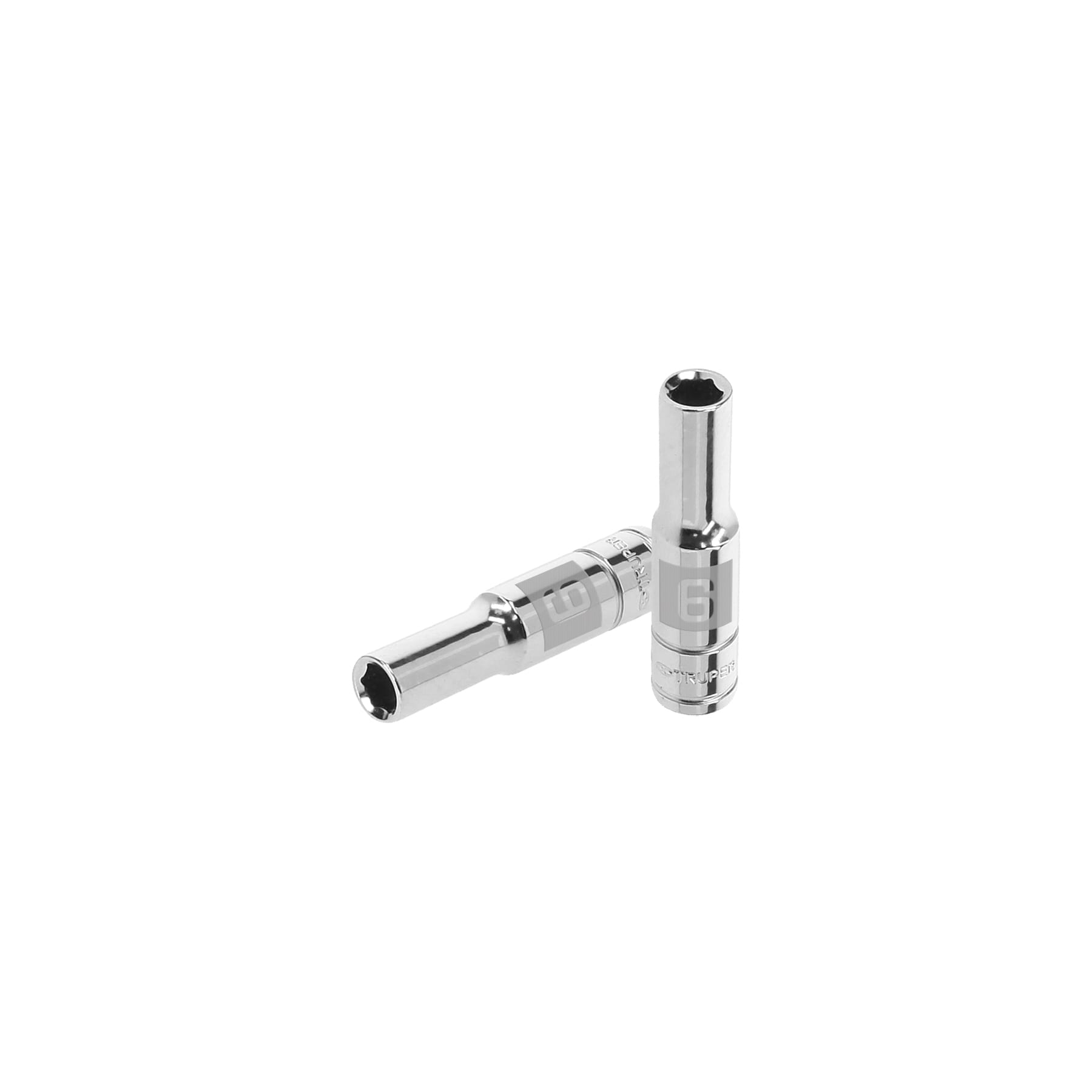 Llave vaso hexagonal larga, cuadro 1/4" - 6 mm