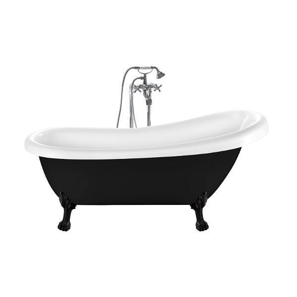 Bañera con patas richmond negra 171 cm patas león negras