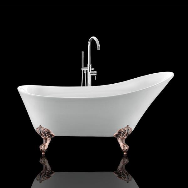 Bañera con patas balmain 161 cm patas águila cobre envejecido