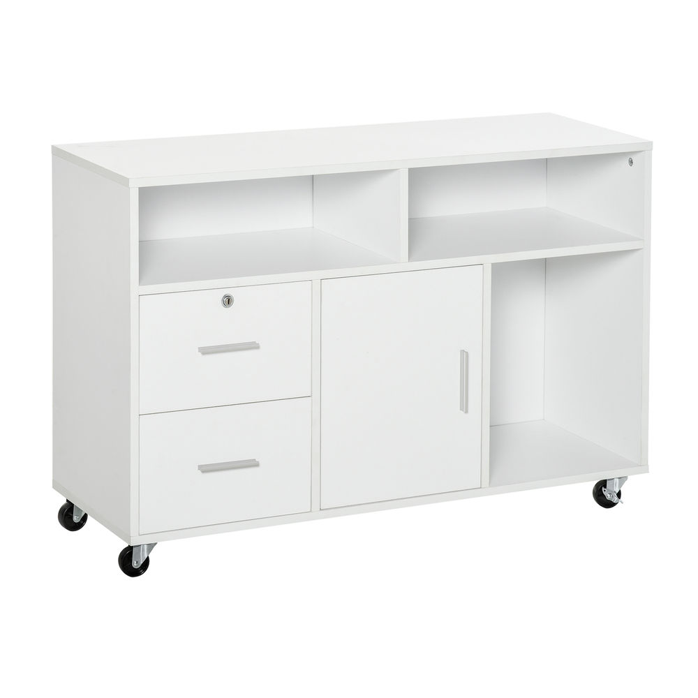Mueble archivador 100x35x65 cm color blanco Homcom