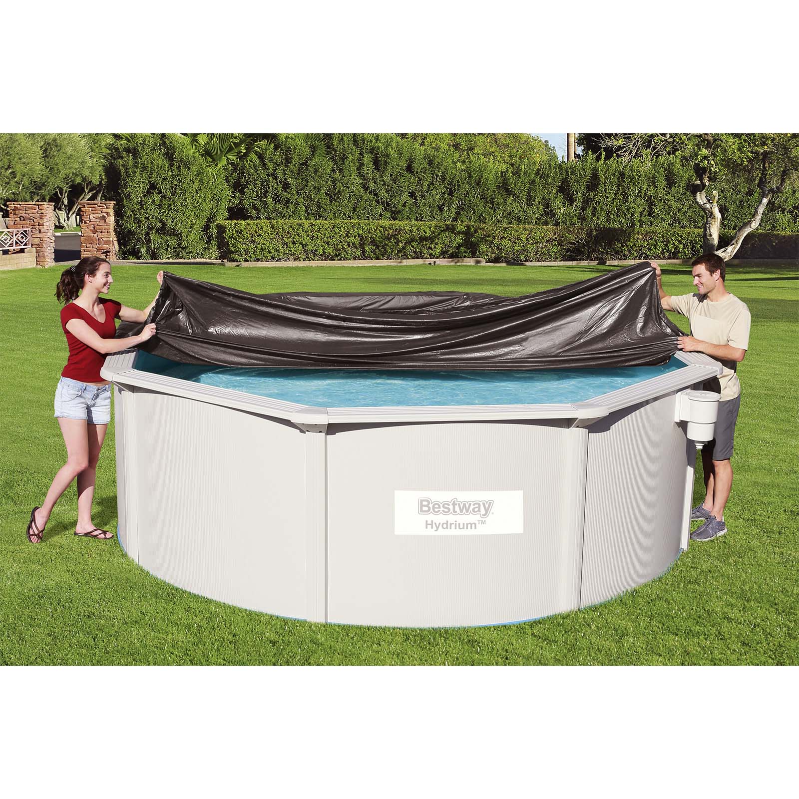 Cobertor de invierno para piscina desmontable Bestway redonda ø 396 cm