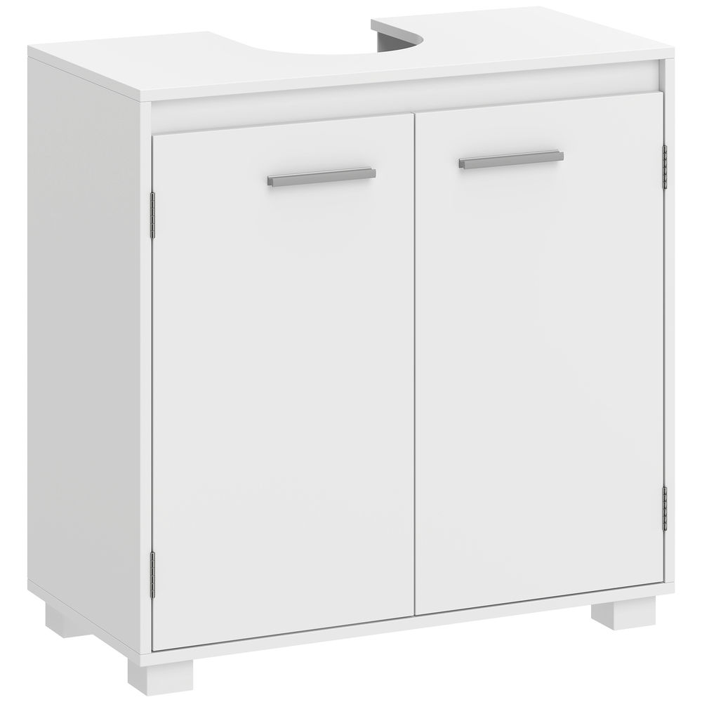 Mueble bajo lavabo 60x30x60 cm mdf color blanco Homcom, hogar - baño