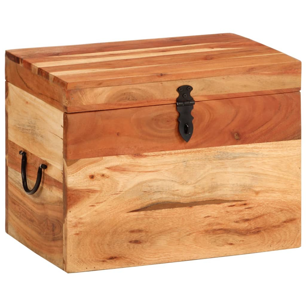 vidaXL caja de almacenaje madera maciza de acacia 39x28x31 cm