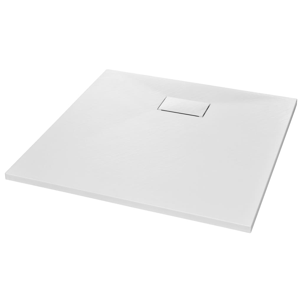 vidaXL plato de ducha smc blanco 90x90 cm