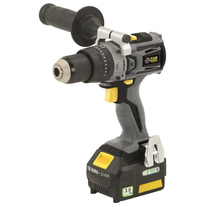 Fartools x-fit - taladro de alambre brushless 18v - con baterías y cargador