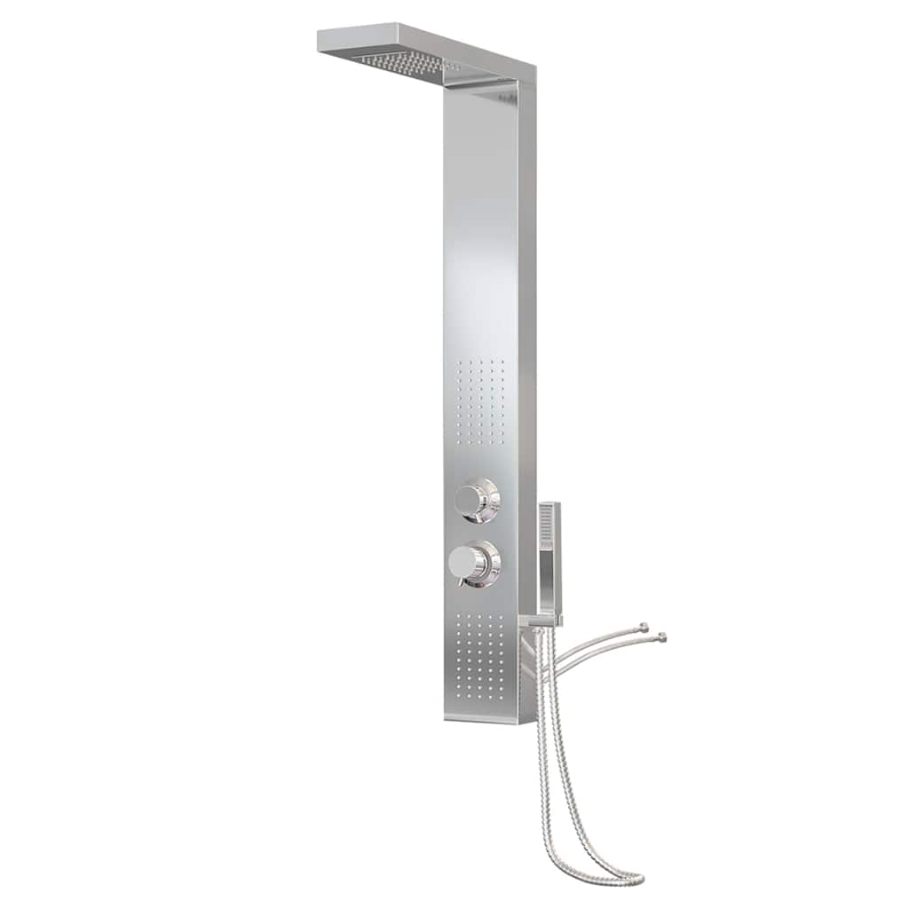 vidaXL sistema de panel de ducha acero inoxidable cuadrado