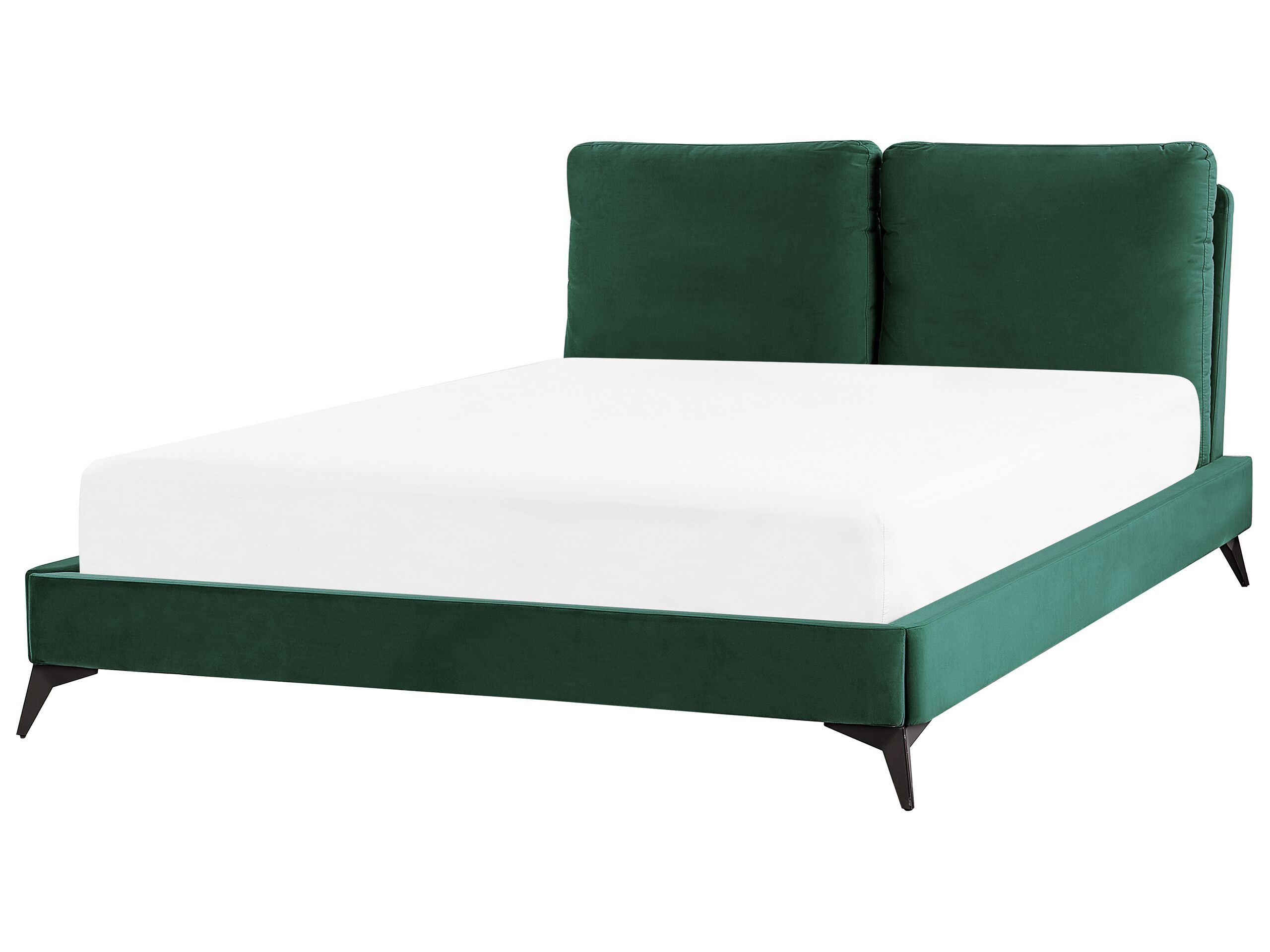 Cama terciopelo melle 140 x 200 cm verde esmeralda