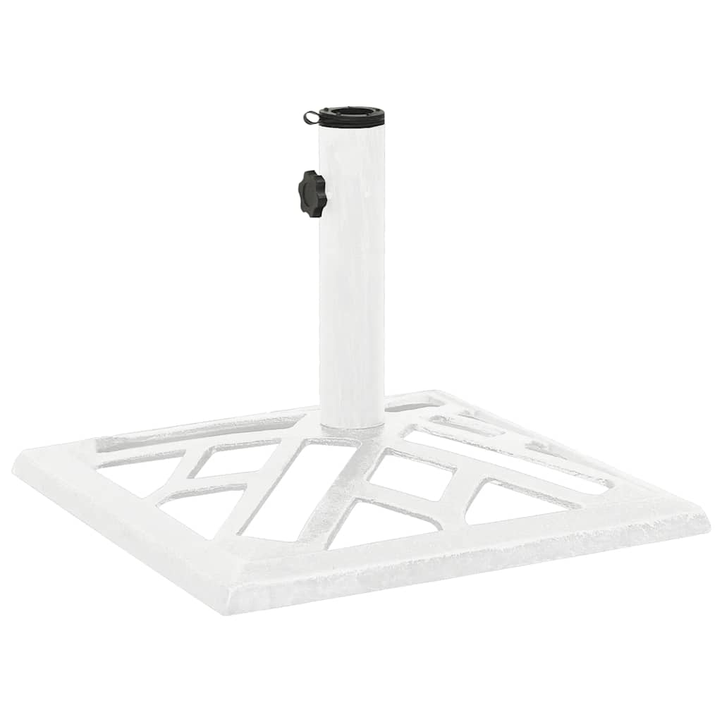 vidaXL base de sombrilla de hierro fundido blanco 44x44x31 cm