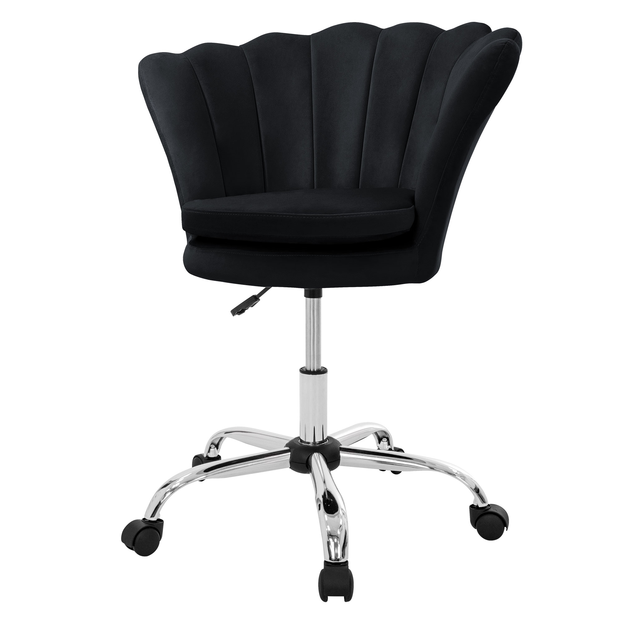 Silla de oficina asiento de terciopelo negro moderno