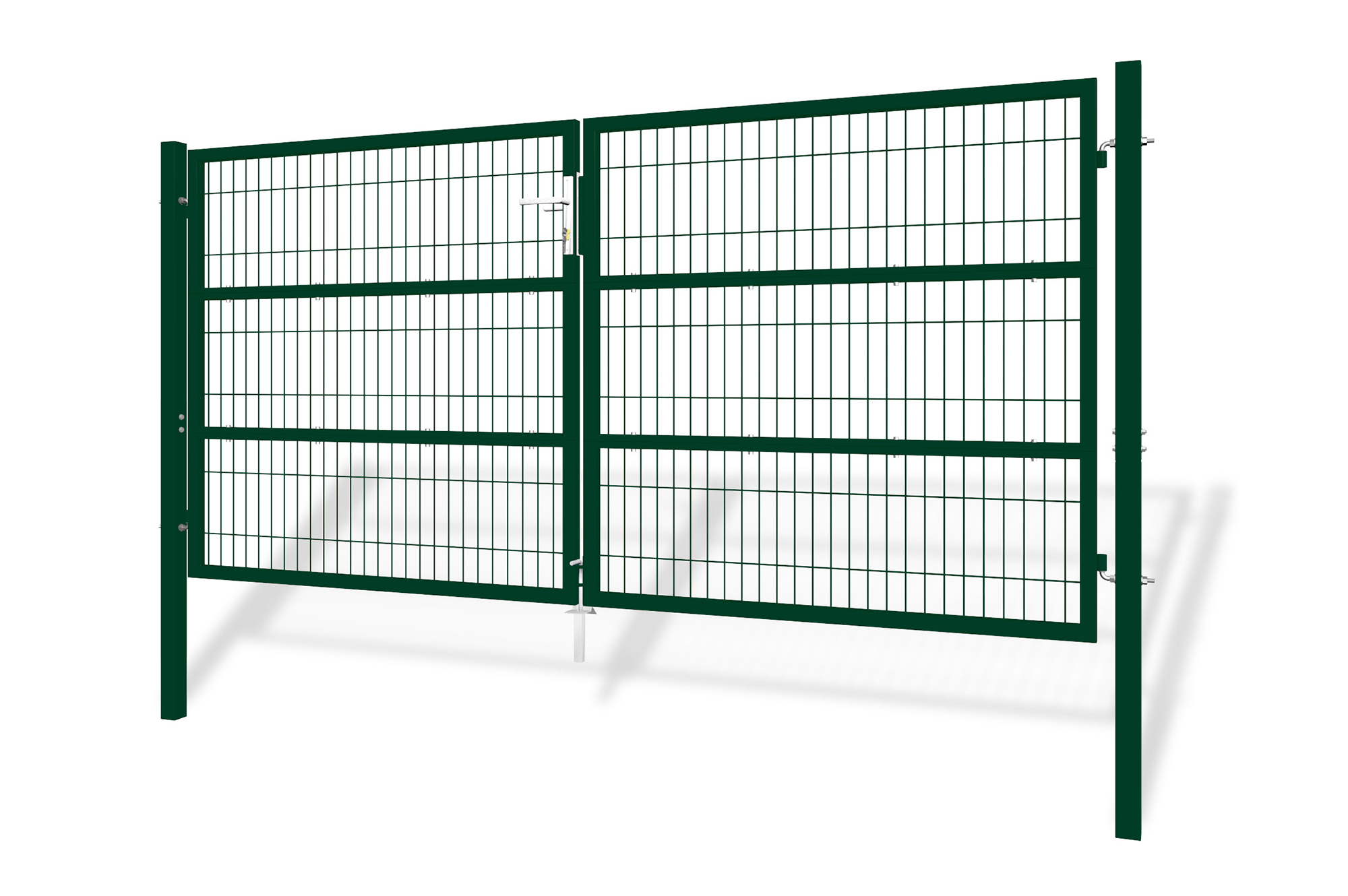 Puerta batiente de malla metálica 3m razo a.140cm verde
