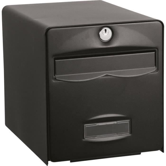 Burg wachter buzón balthazar de acero galvanizado - 2 puertas - negro