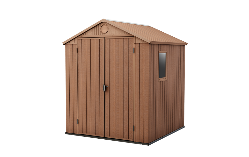 CASETA COBERTIZO RESINA JARDIN DARWIN 6X6 MARRON KETER