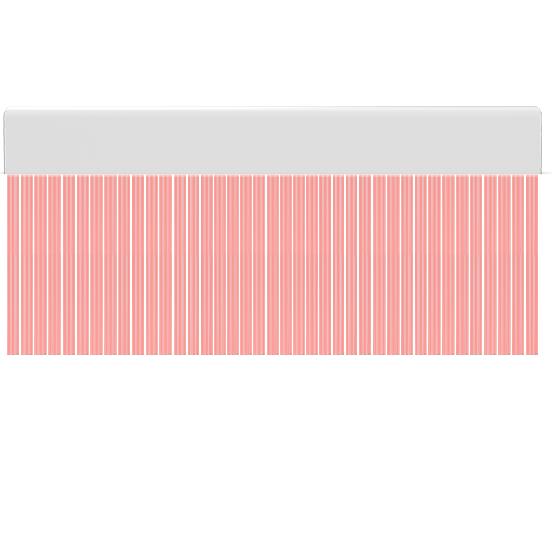 Cortina para puertas de PVC wave rojo translucido / 120 x 220