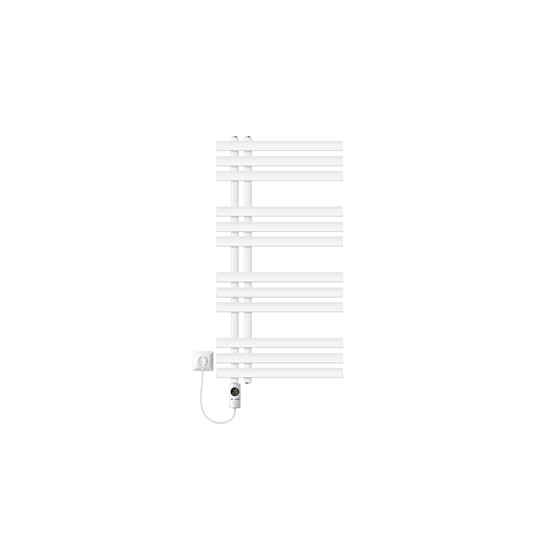 Radiador toallero eléctrico blanco 500 x 1000 mm con elemento 300w
