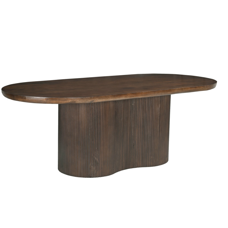 Seville-mesa de comedor 10 personas 250 cm en madera marrón