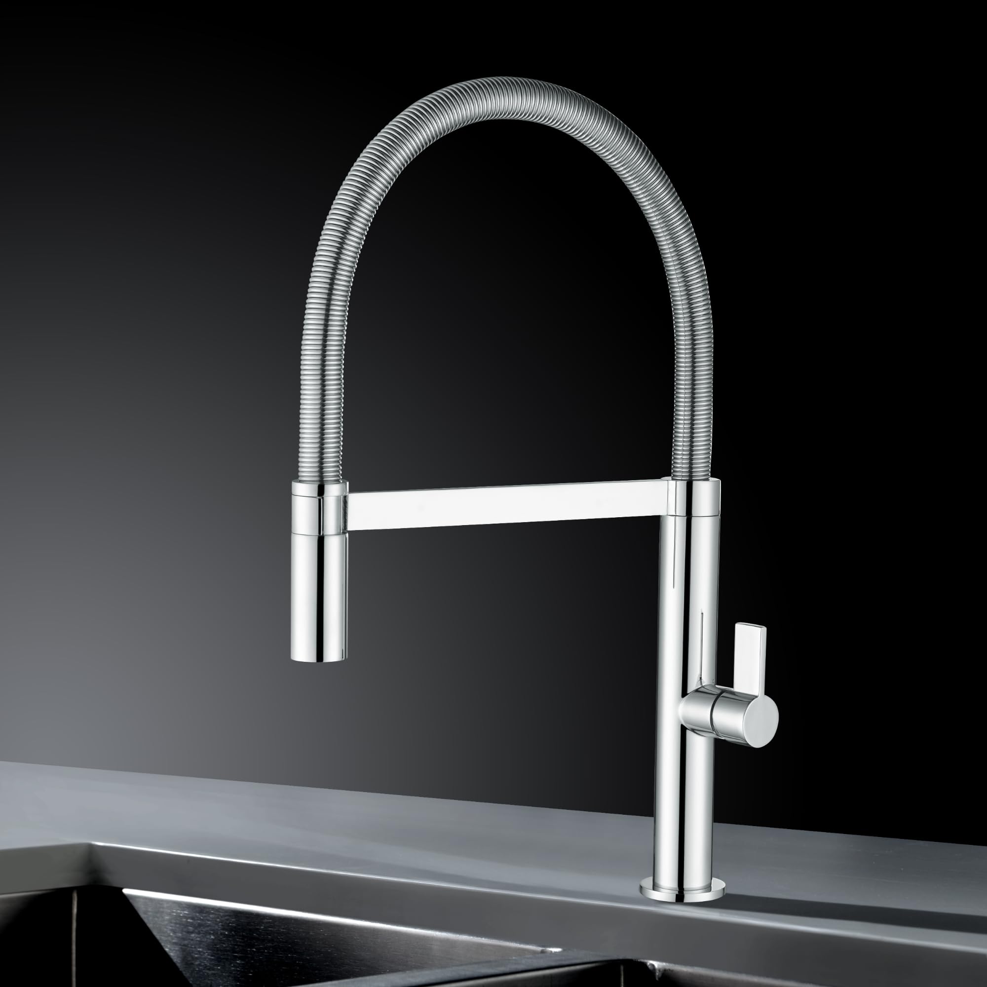 Imex - grifo monomando de cocina extraíble cromado serie laos