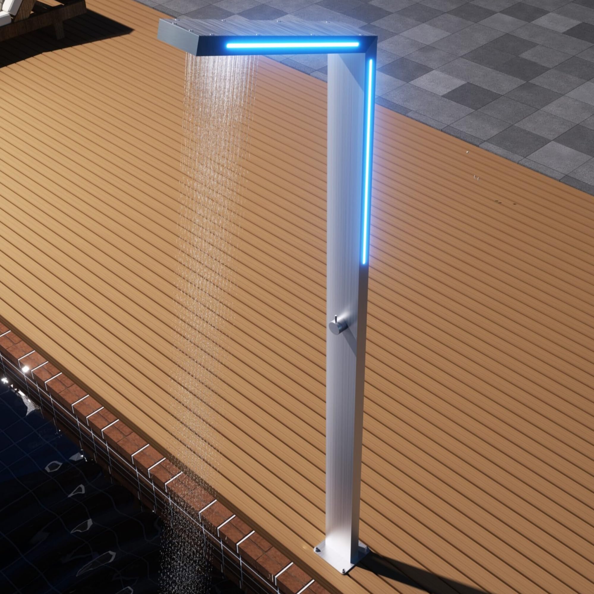 Imex - ducha piscina exterior acero s.316 acero serie sense