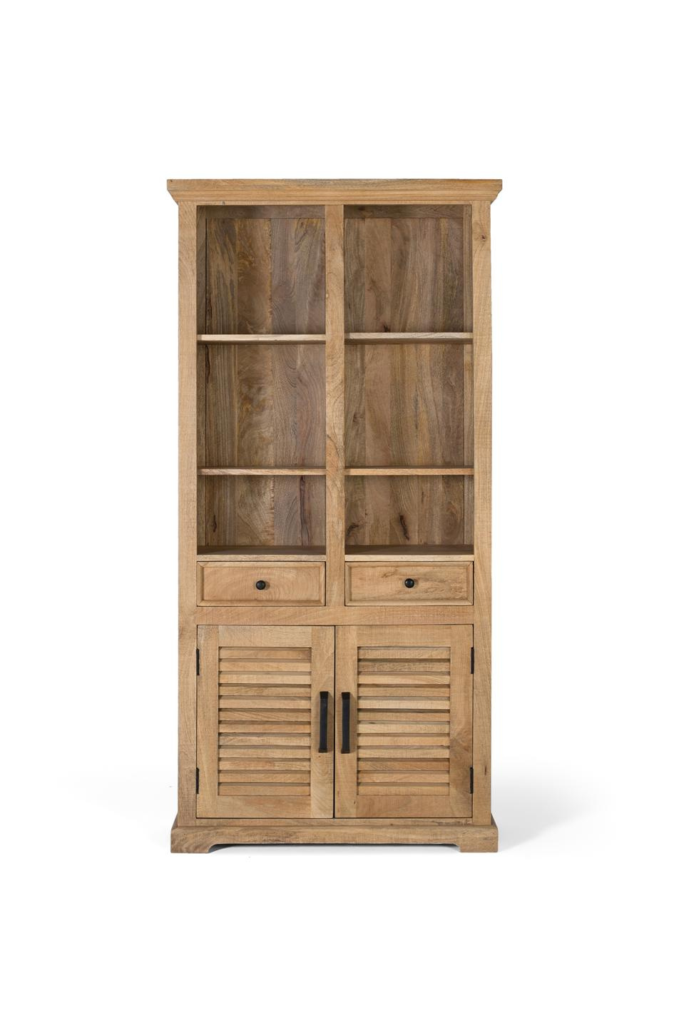 Librería venecia de madera de mango en color natural 90 cm