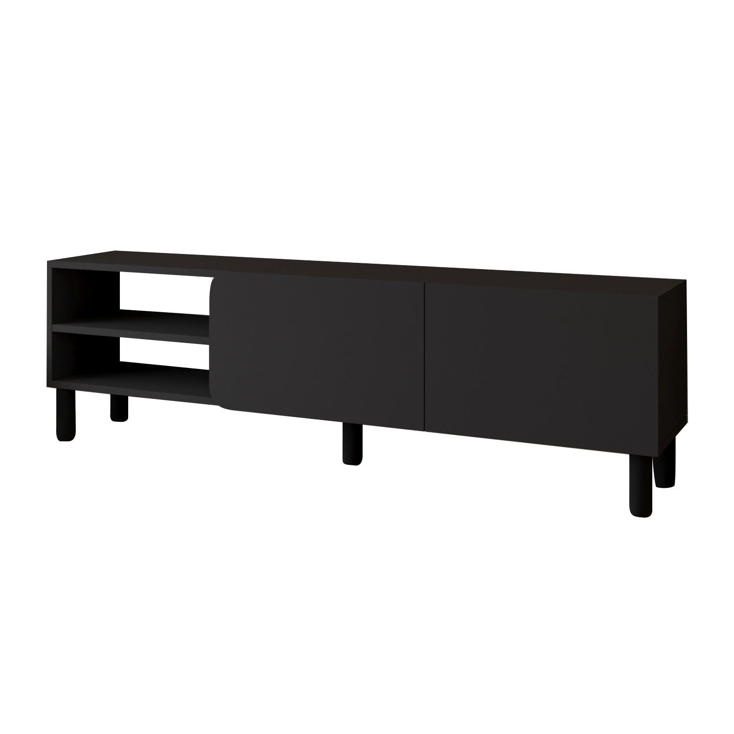 Mueble para la tele de madera <<river>> - 150 x 31 x 48 cm - gris antracita