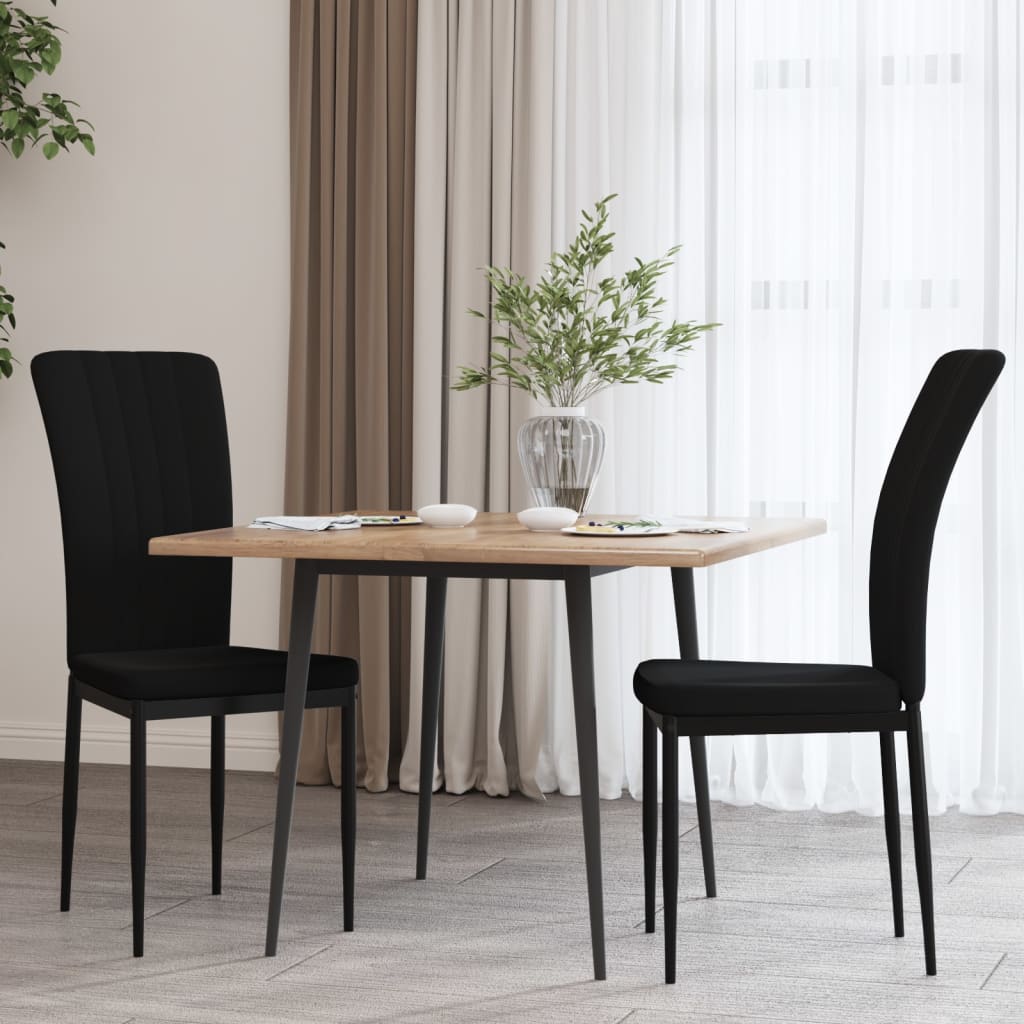 Sillas de comedor 2 unidades terciopelo negro qweo3731