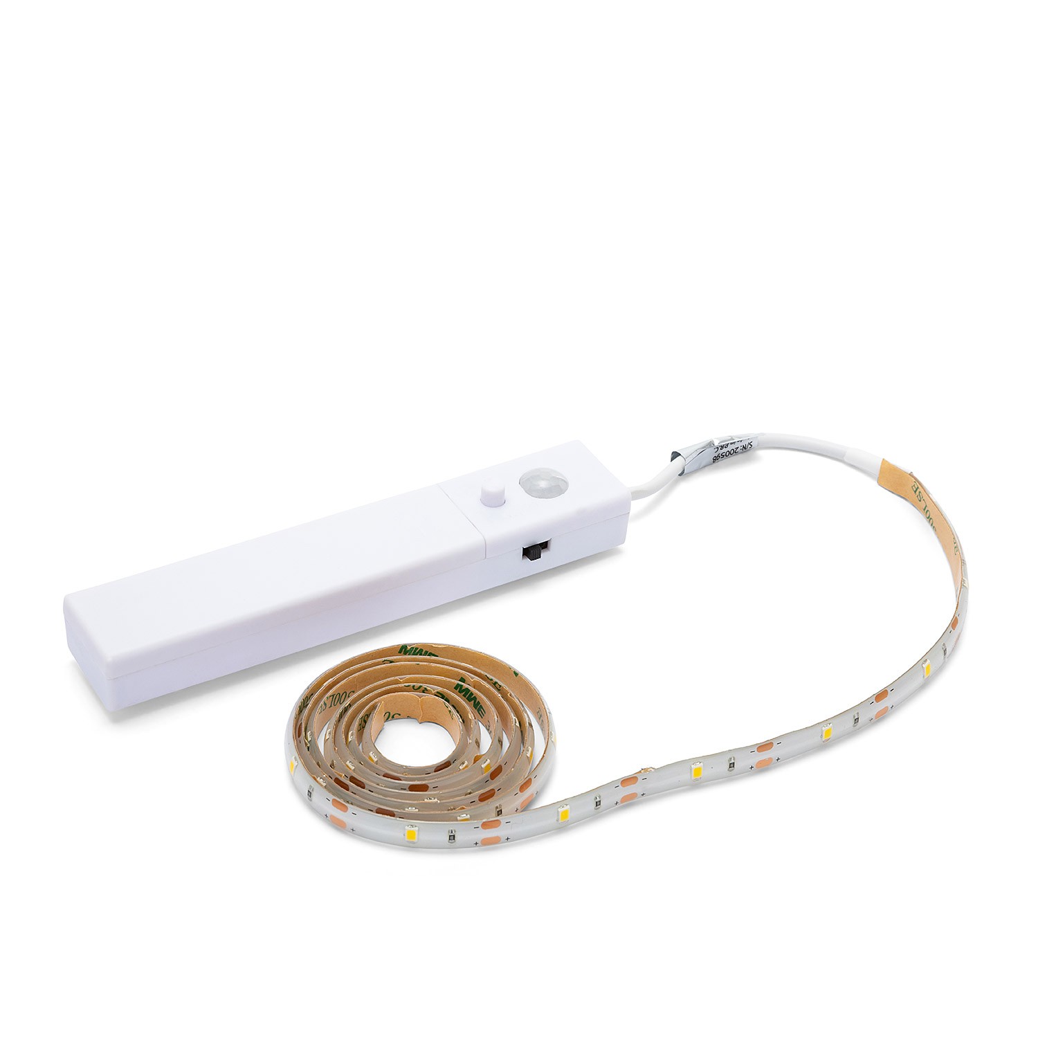 SILK: Kit de tiras LED, 1 metro 2W a pilas (4AA no incluidas) y PIR. 4000K
