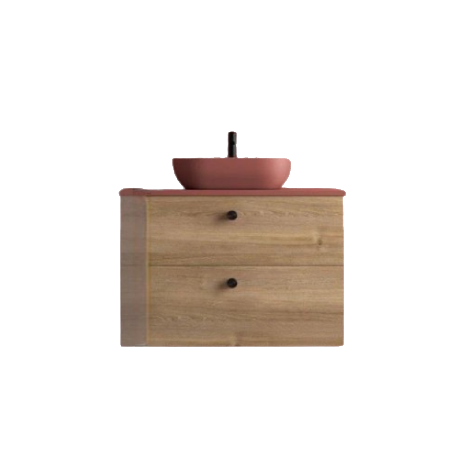 Mueble baño 70 cm 2 cajones - encimera + 1 lavabo grana - encimera grana