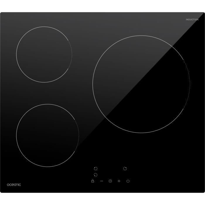 Placa de inducción oceanic 3 fuegos l60 x p52 cm oceati3z7b