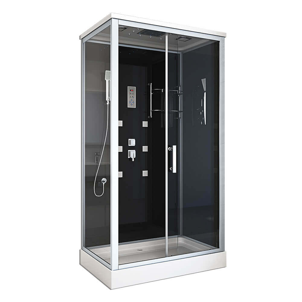 Cabina de ducha con iluminación LED wave xl - 120 x 80 cm