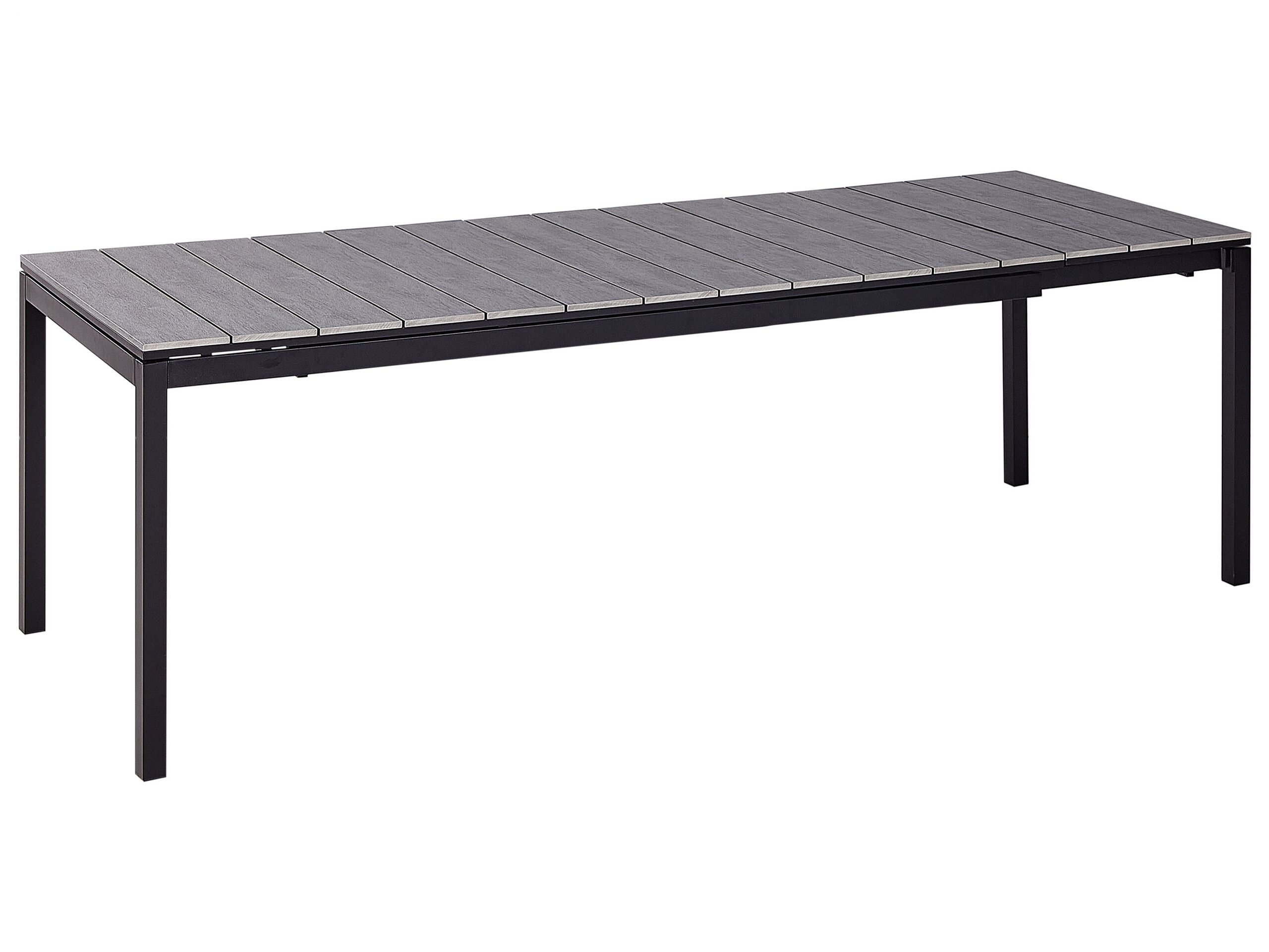 Mesa de jardín extensible tofane 198/248 cm 90 cm gris