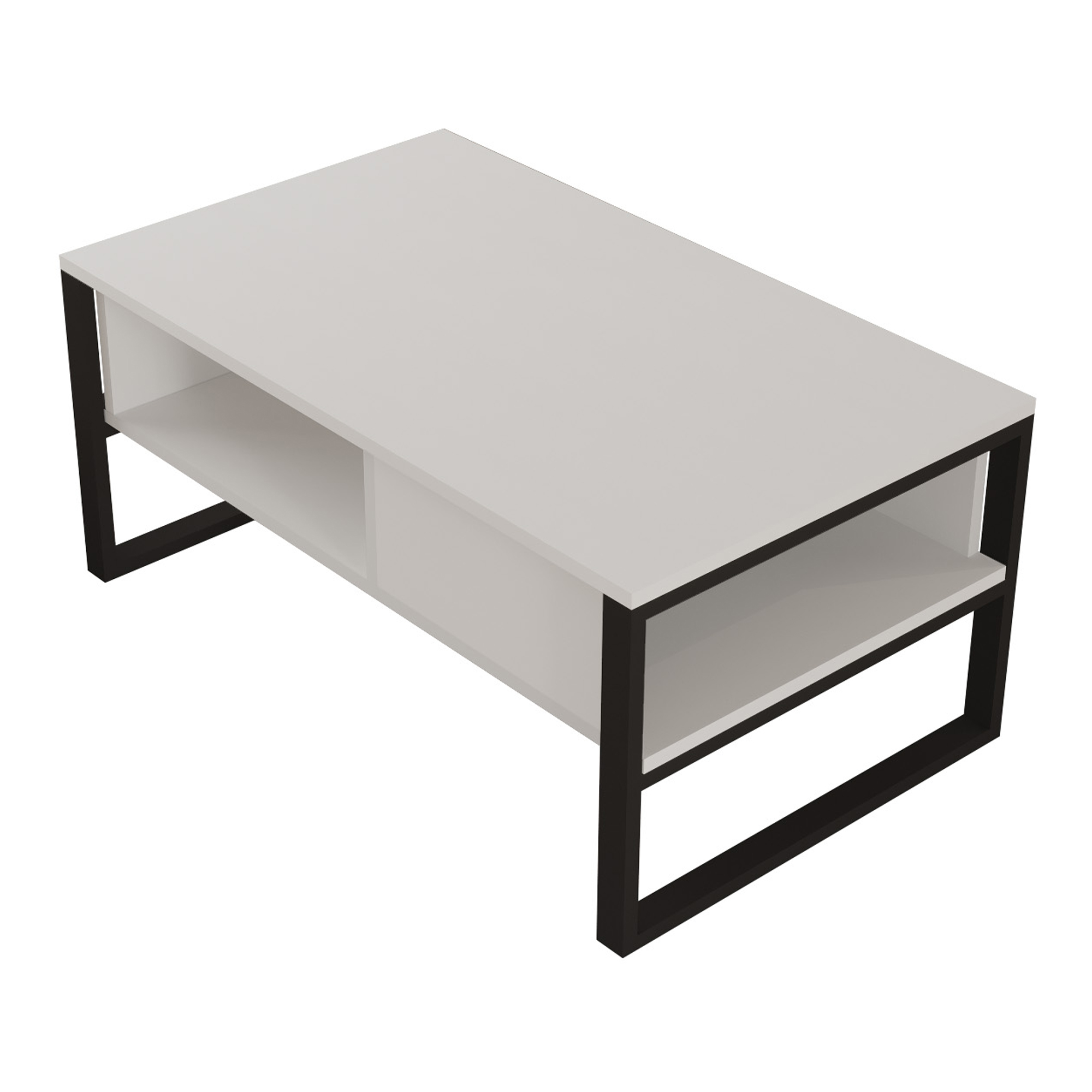 Mesa de centro laukaa 100x60x45 cm - blanco [en.casa]