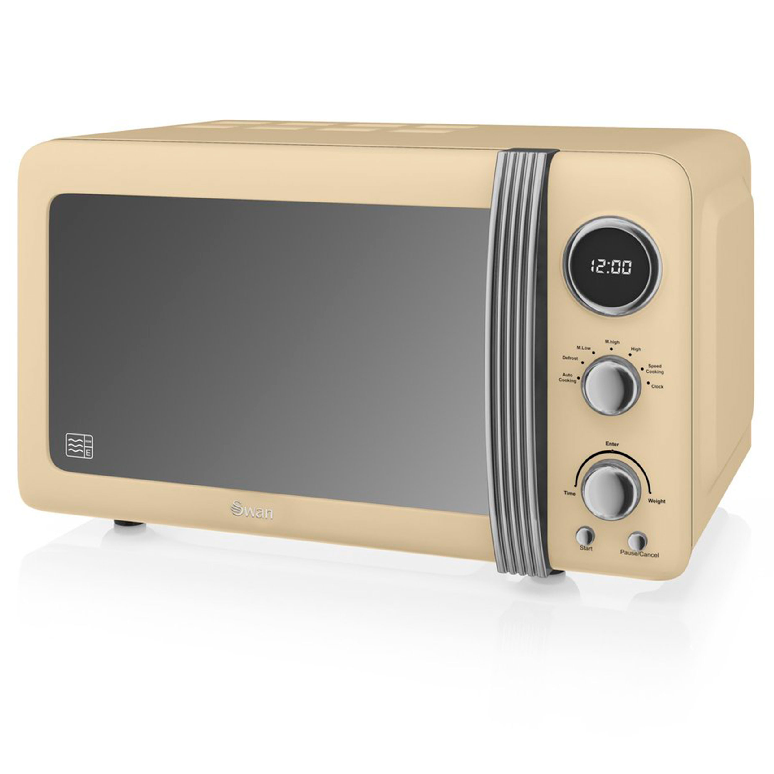 Retro microondas digital 20l, swan sm22030cneu crema 800w
