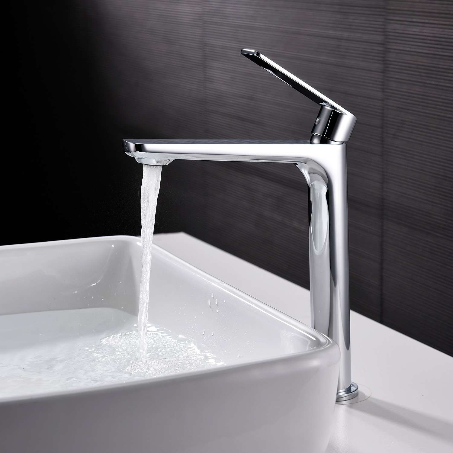 Grifo monomando lavabo alto sky bath cromo serie glory