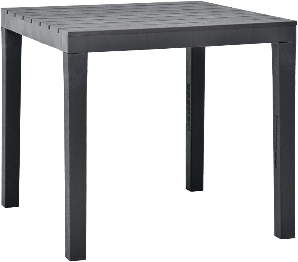 Mesa cuadrada de jardin color: negro 78x78x72cm modelo: bali ipae