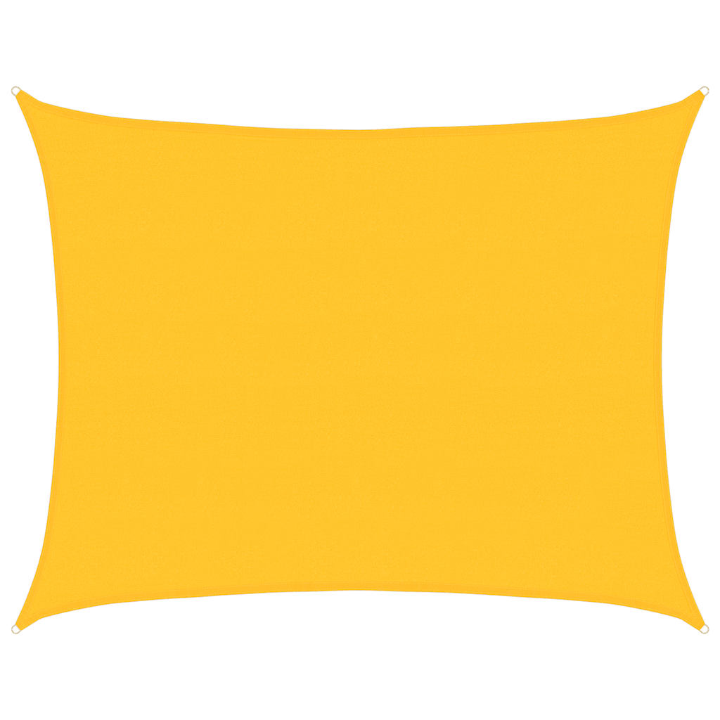 Toldo de vela rectangular hdpe amarillo 160 g/m² 6x7 m