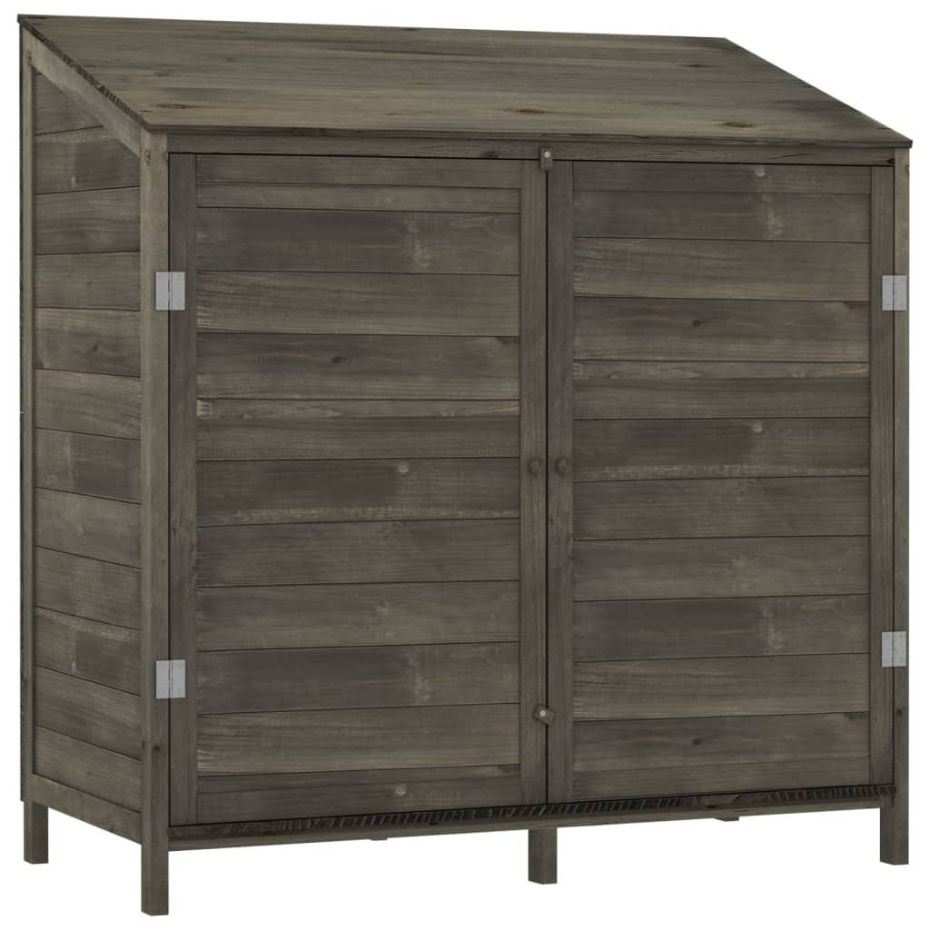 vidaXL cobertizo de jardín madera abeto maciza antracita 102x52x112 cm
