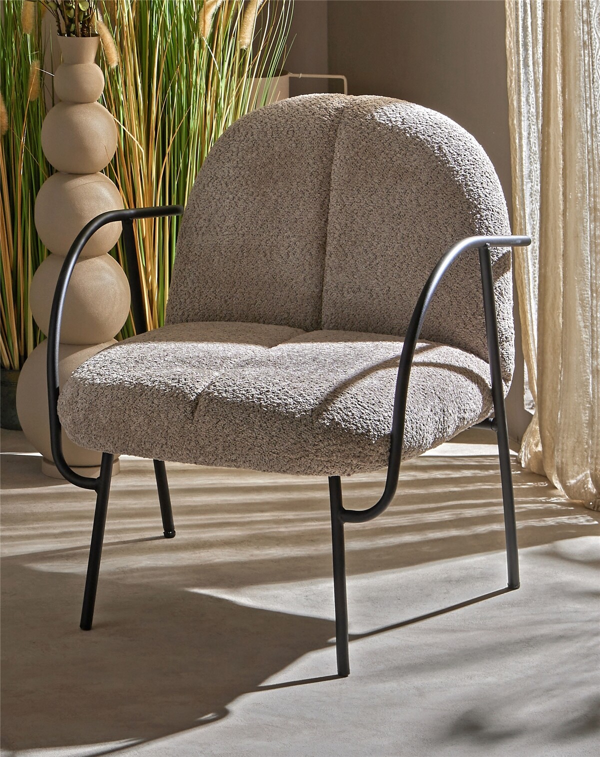 Butaca badru rizo suave topo 67x80x80 cms