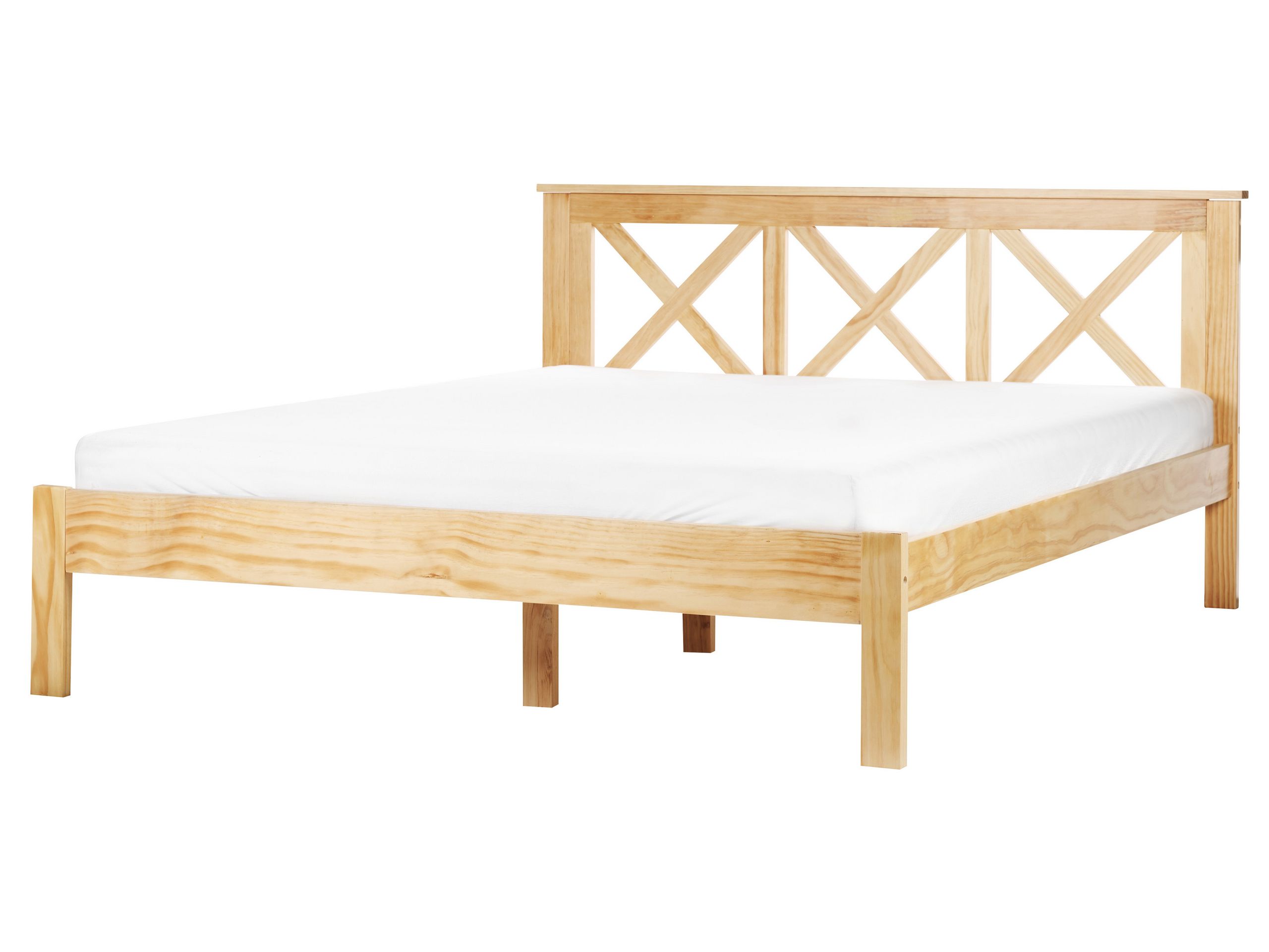 Cama madera de pino tannay 160 x 200 cm marrón claro