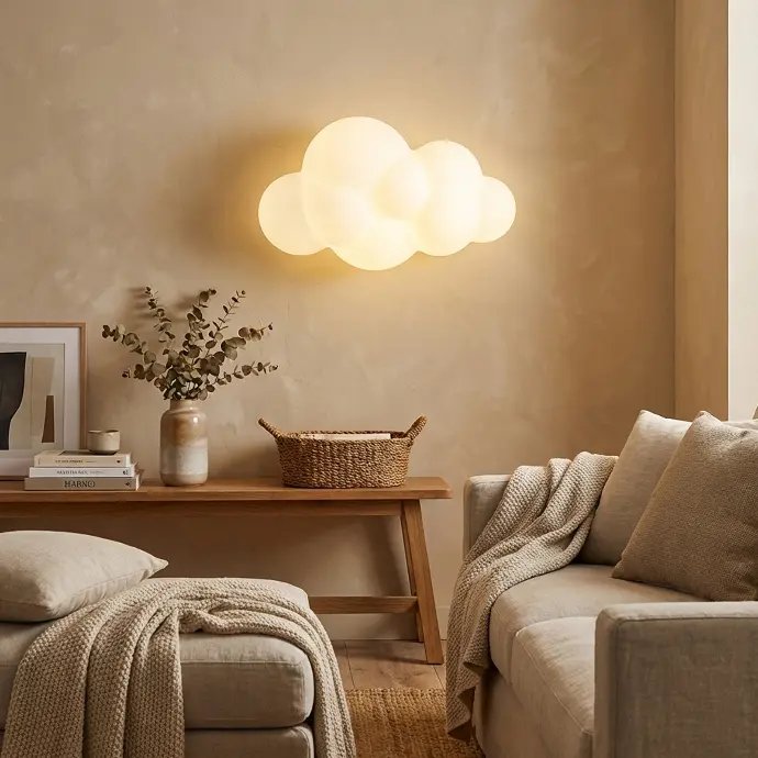 Aplique de pared LED “cloudy” nube 3d 7w, 735lm, cct 3000k/4000k/6000k