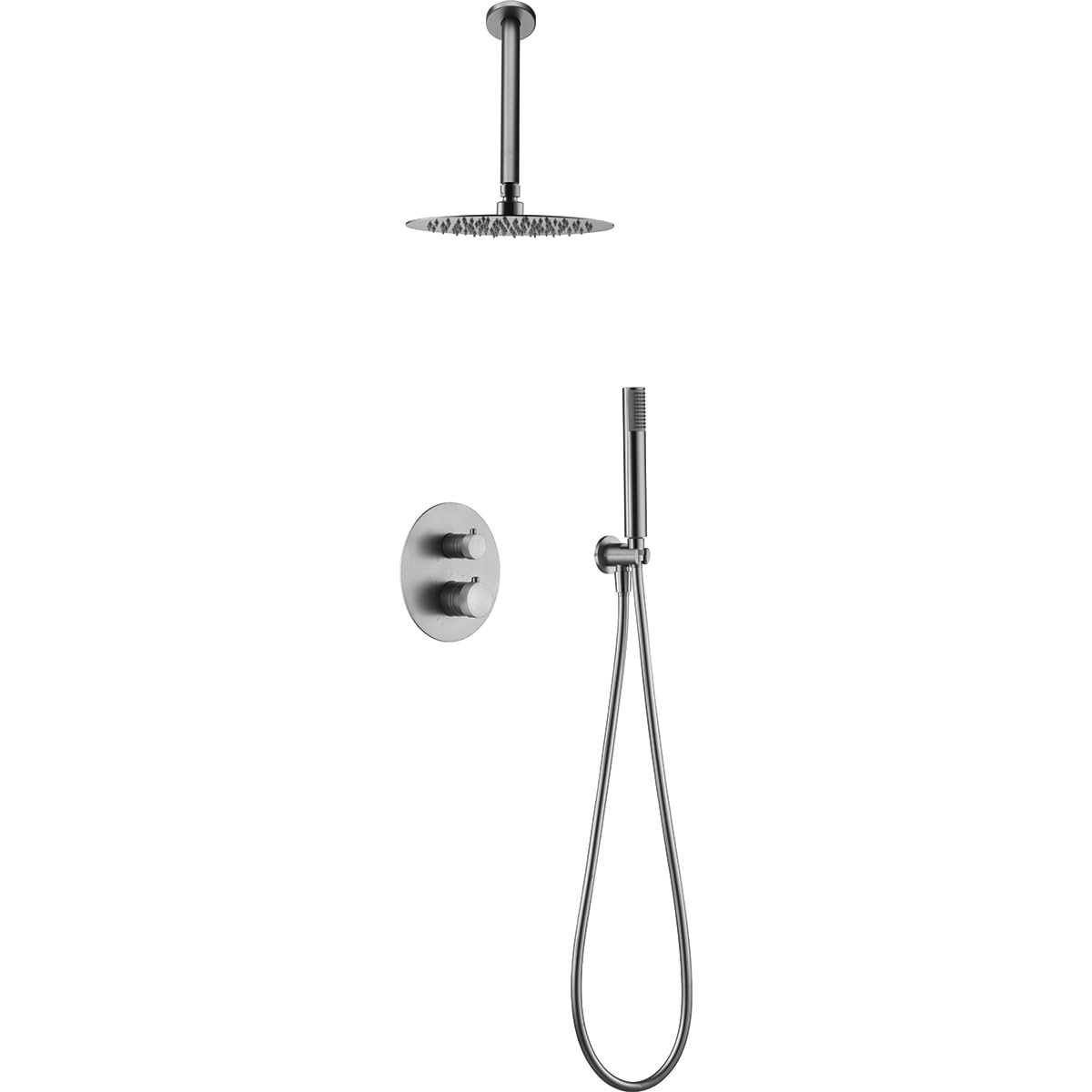Imex - columna ducha empotrada termostática níquel serie top