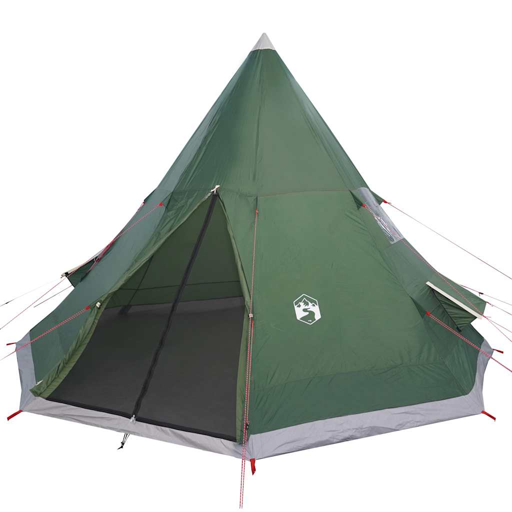 vidaXL tienda de campaña tipi para 4 personas impermeable verde