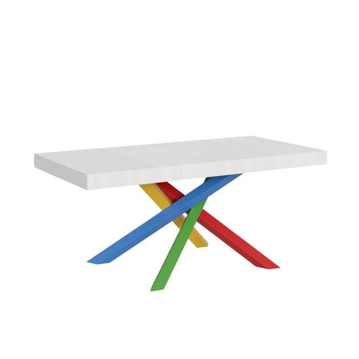 Mesa extensible moderna - 90x180/440 cm - blanco