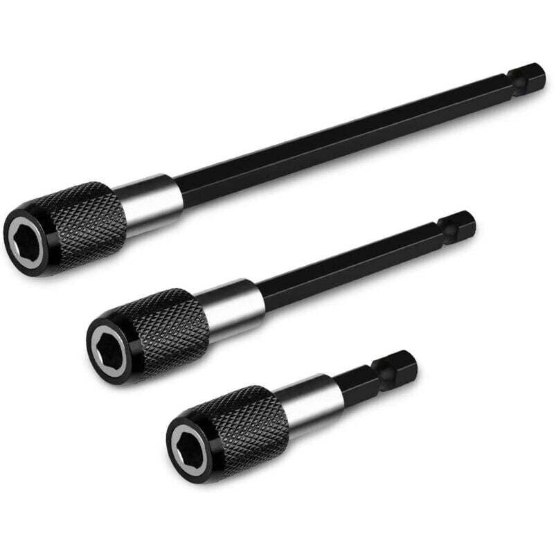 3 extensiones magnéticas 1/4" broca liberación rápida 60-150mm